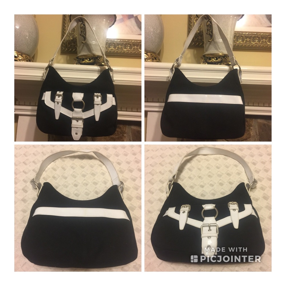 Black and white Fina Firenze Hobo Bag